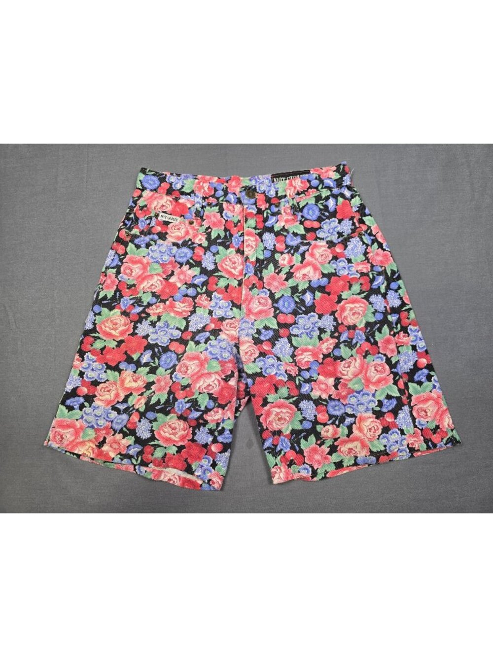 Vintage Not Guilty Floral Boho Cottagecore Cotton Shorts Size S USA Made 80s